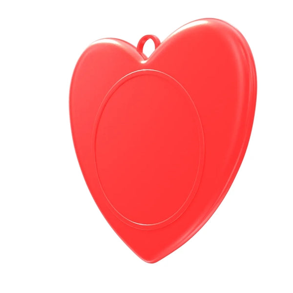 3" Express Vibraprint Heart Shaped Insert Medal