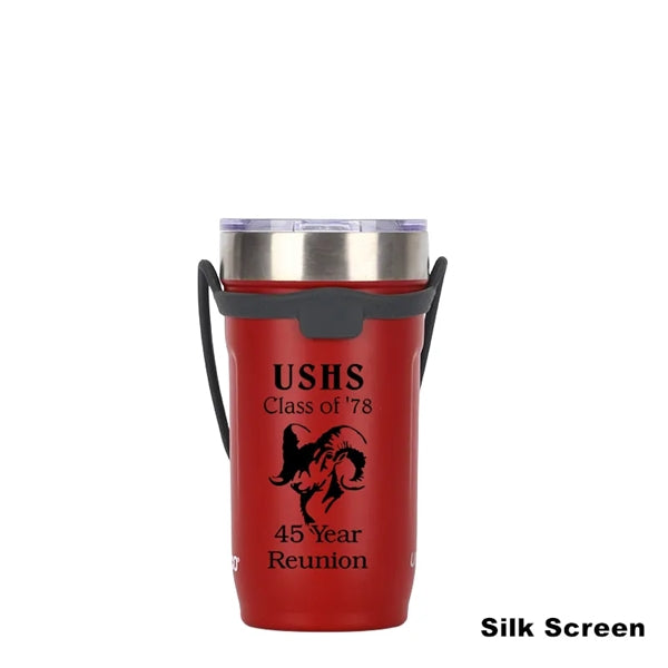 18/24 oz Vacuum Stainless Steel Tumbler With Silicone Handle