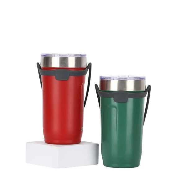 18/24 oz Vacuum Stainless Steel Tumbler With Silicone Handle