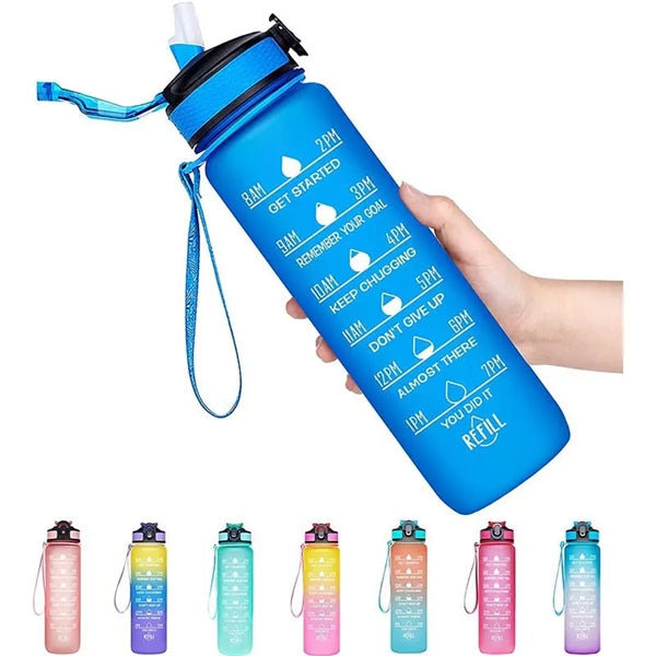 32oz Tritan Sports Water Bottle with Time Marker