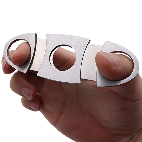 Stainless Steel Cigar Clippers Double Cut Blade Cutter