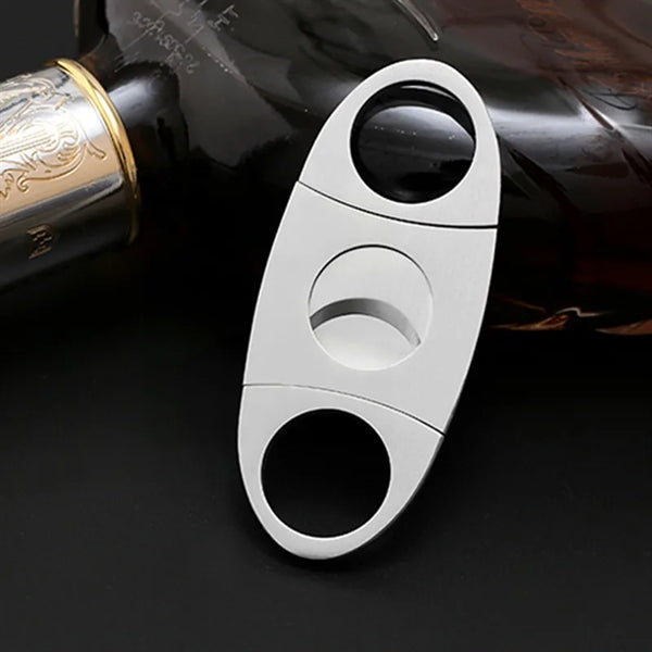 Stainless Steel Cigar Clippers Double Cut Blade Cutter