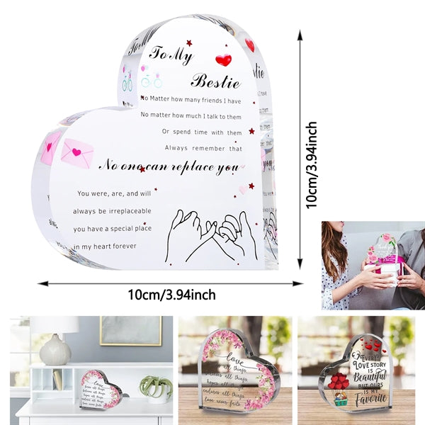 Acrylic Heart Table Decoration Gift