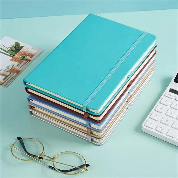 Stationery Notepad PU Leather Hardcover Record Notebook
