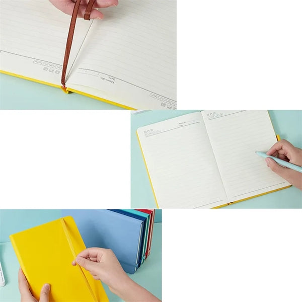 Stationery Notepad PU Leather Hardcover Record Notebook