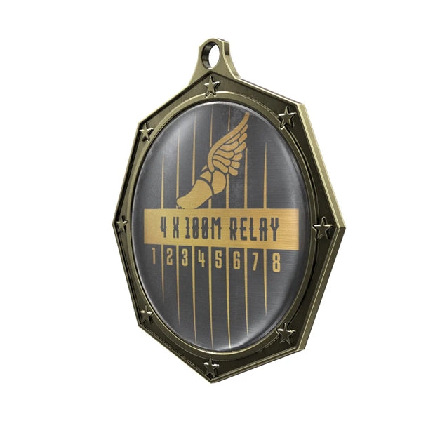 Express Octagon Star Insert Medal