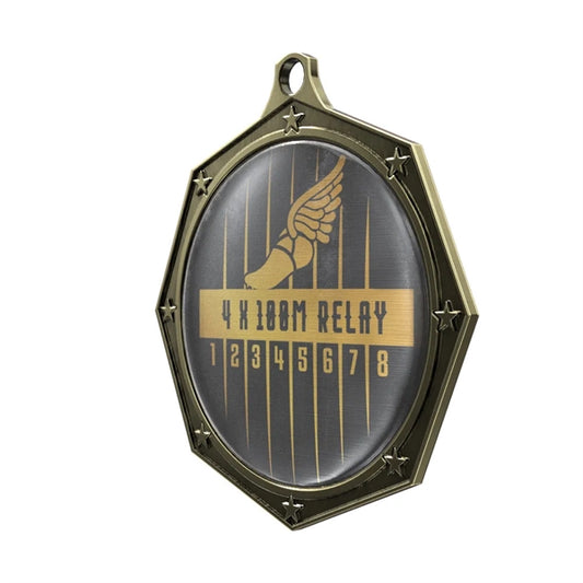 Express Octagon Star Insert Medal