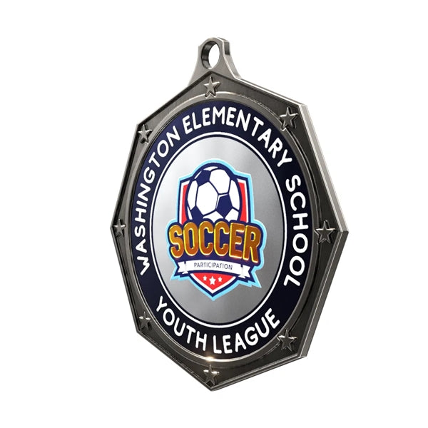 Express Octagon Star Insert Medal