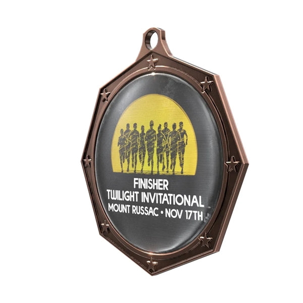 Express Octagon Star Insert Medal