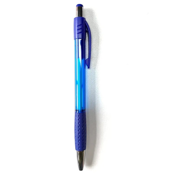 Colorful translucent barrel ballpoint pen with custom logo