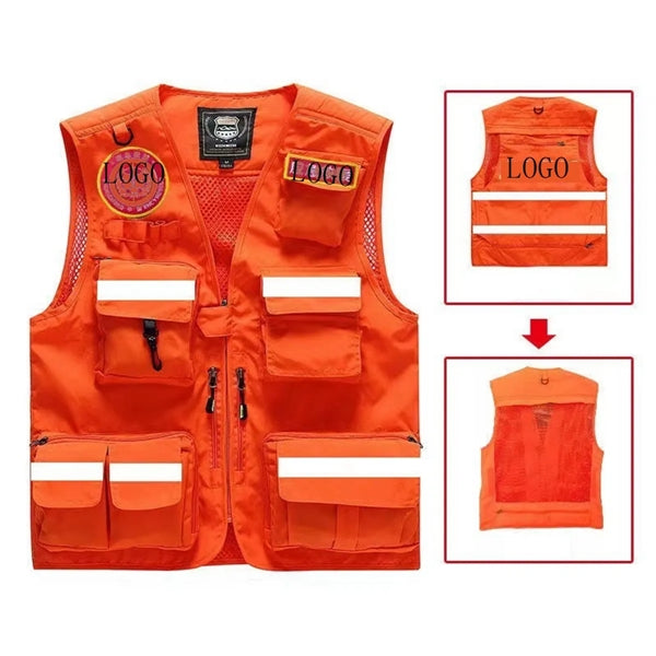 Rescue Vest Safety Jacket Waistcoat Reflective Stripes