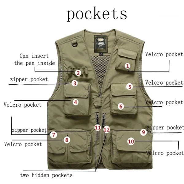 Rescue Vest Safety Jacket Waistcoat Reflective Stripes