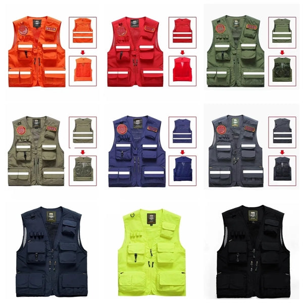 Rescue Vest Safety Jacket Waistcoat Reflective Stripes