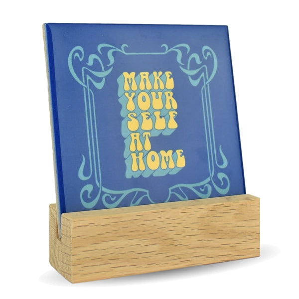 Full Color Tile - Counter Display with Wood Base