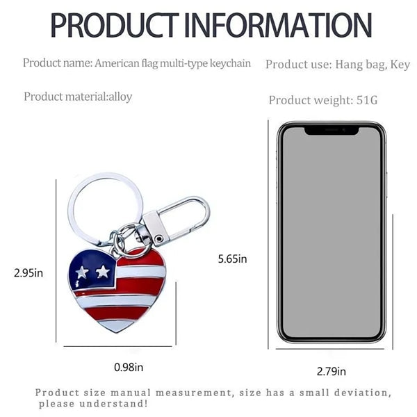 American Flag multi-type Keychain