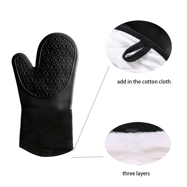 Long Professional Silicone Oven Mitt