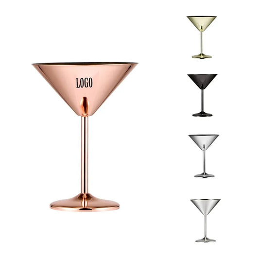 Stainless Steel Martini Cocktail Glasses