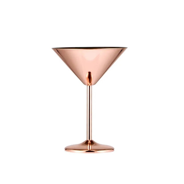 Stainless Steel Martini Cocktail Glasses