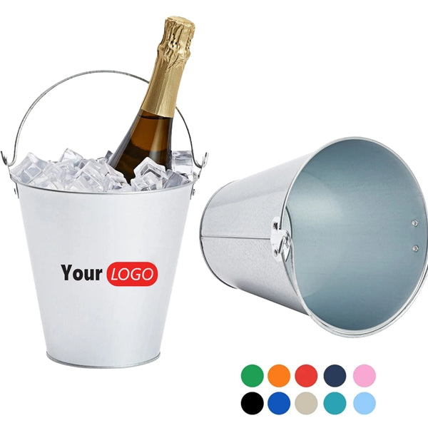 5 QT Galvanized Metal Wine Champagne Ice Bucket
