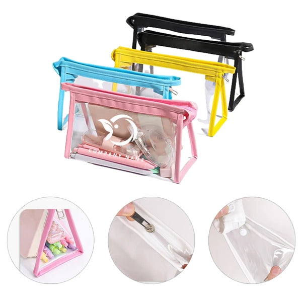 PVC Student Clear Pencil And Toiletry Bag Case