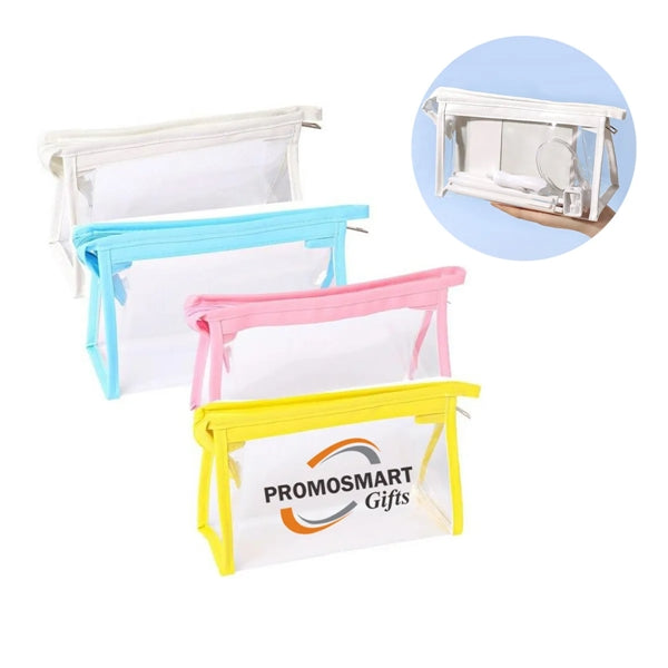 PVC Student Clear Pencil And Toiletry Bag Case