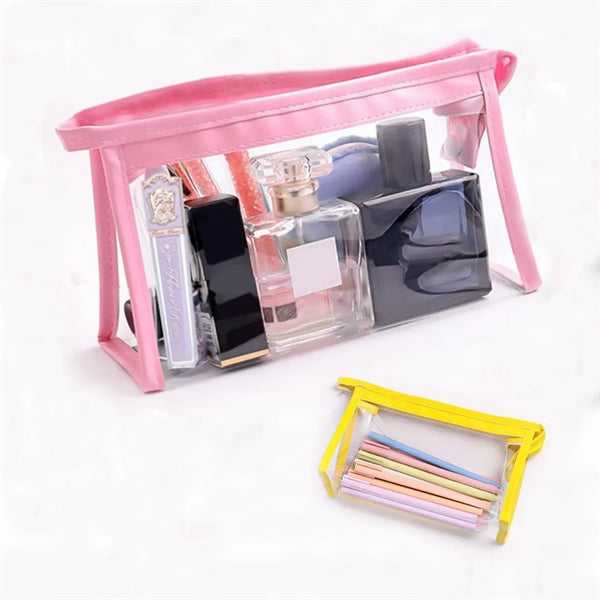 PVC Student Clear Pencil And Toiletry Bag Case
