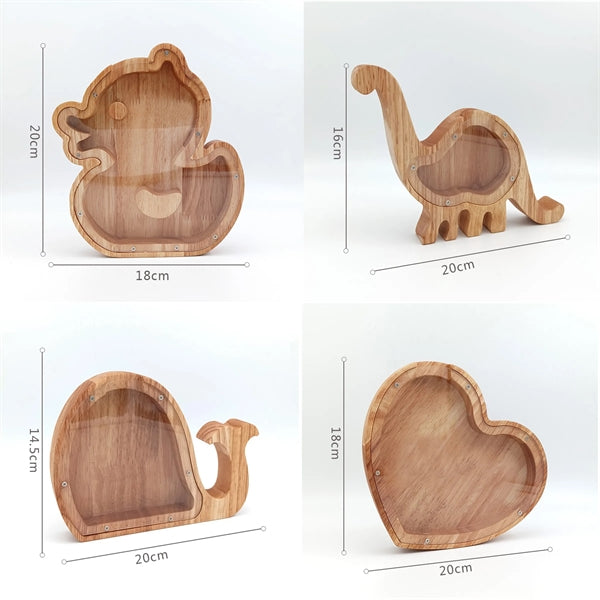 Wooden Animal Piggy Banks