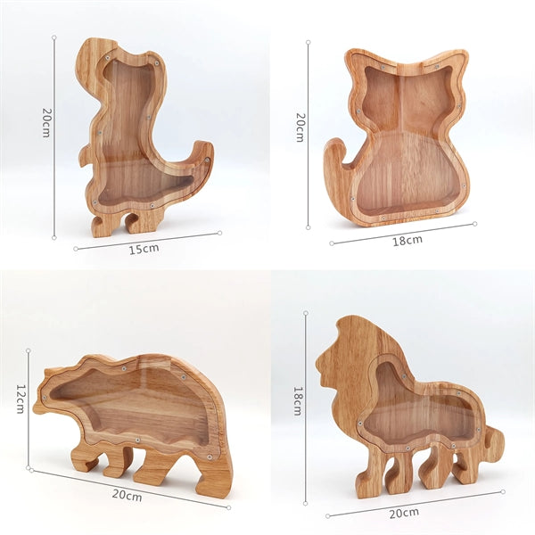 Wooden Animal Piggy Banks