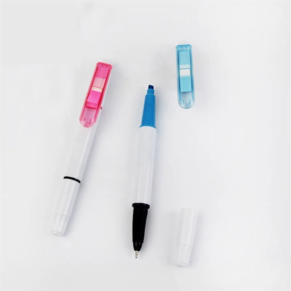 3 In 1 Highlighter Pen With Sticky Notes