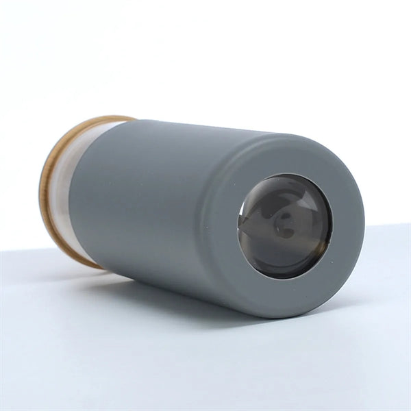 20Oz Glass With Silicone Sleeve And Bamboo Lid