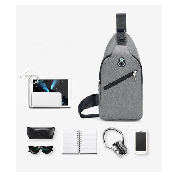 Crossbody Shoulder Sling Backpack with USB Charging