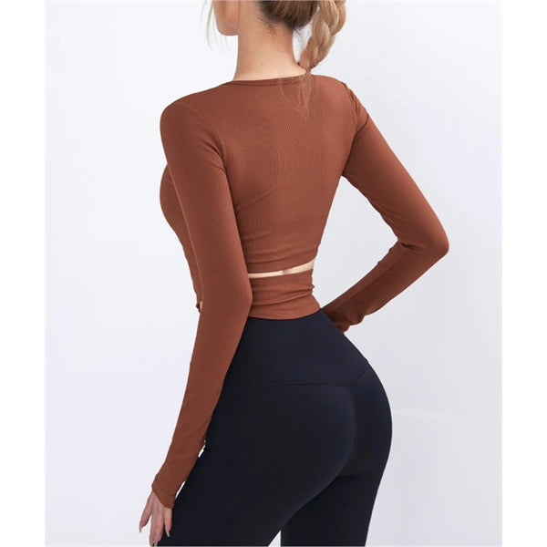 Women Stretchy Yoga Crop Tops