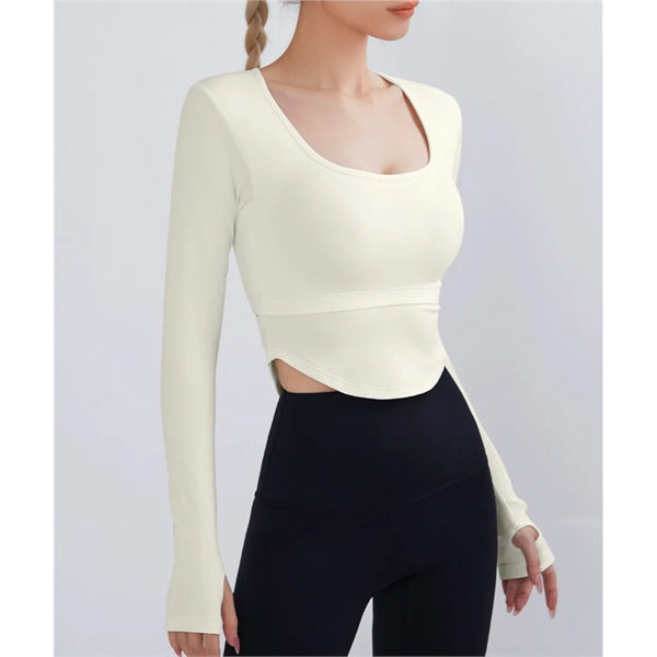 Women Stretchy Yoga Crop Tops