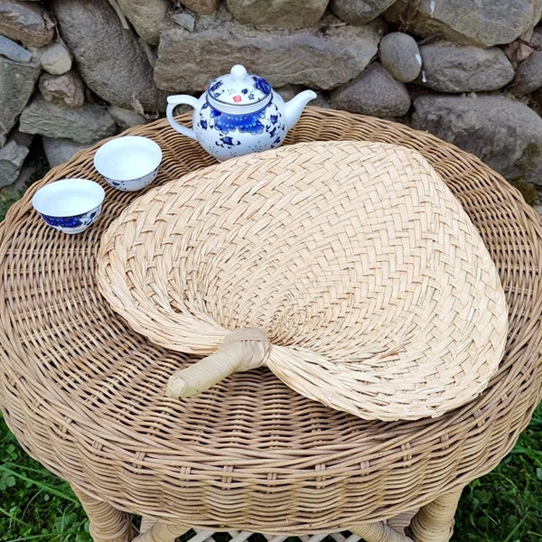 Natural Woven Eco Palm Leaf Hand Fan
