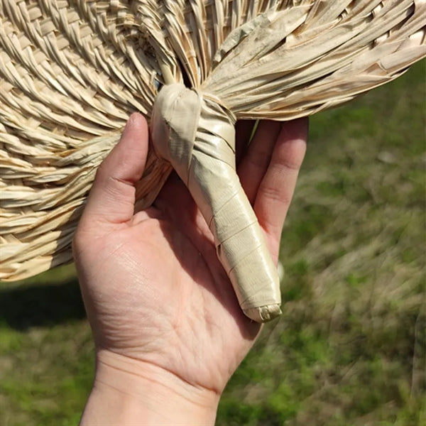 Natural Woven Eco Palm Leaf Hand Fan