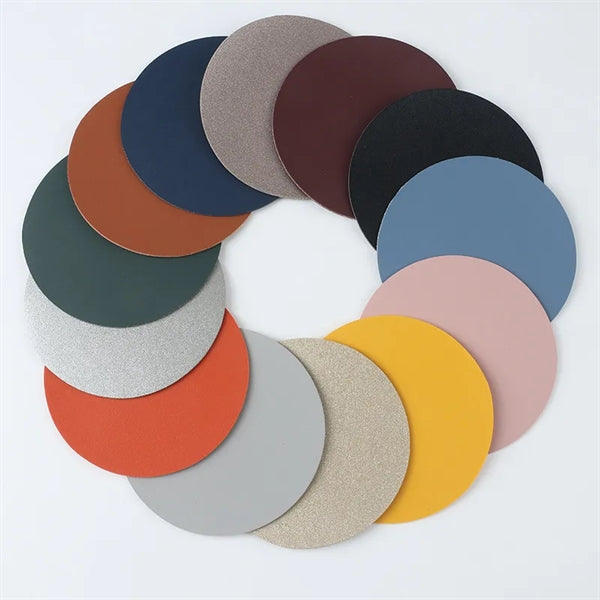 PU Leather Coaster Non-Slip Desk Mat