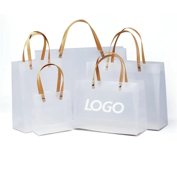 Plastic Frosted Shopping Tote Bag