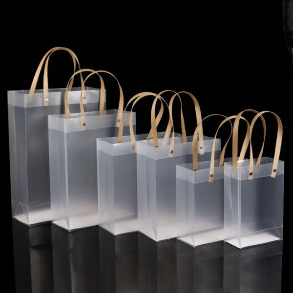 Plastic Frosted Shopping Tote Bag