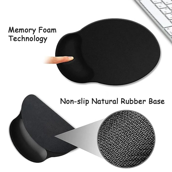 Rubber Slow Rebound Memory Foam Wrist Guard Mouse Pad
