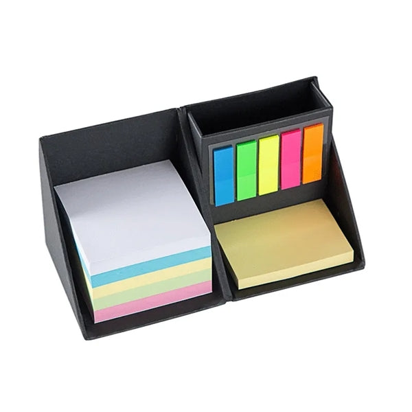 Foldable Cube Sticky Notes Box With Pen Holder