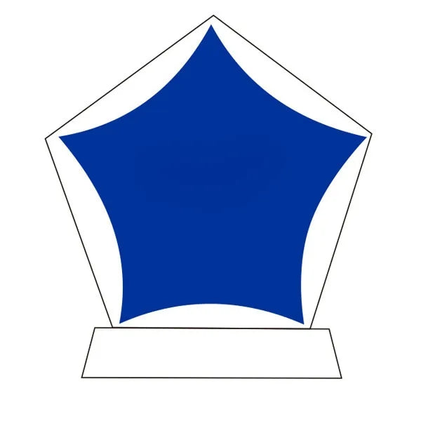 Blue Star Shaped Crystal Awards