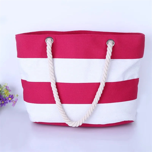 Simple Striped Canvas Bag