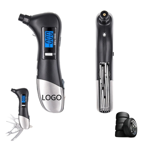 9 In 1 Tire Gauge Multi Emergency Tool