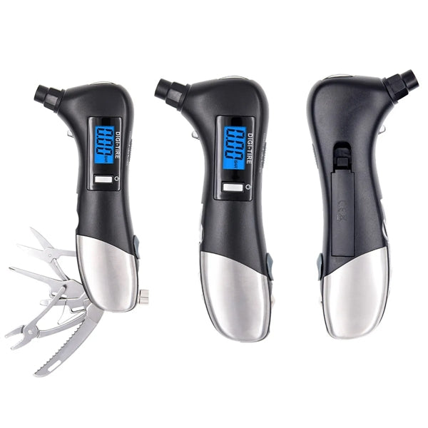 9 In 1 Tire Gauge Multi Emergency Tool