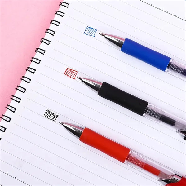 Inkflow Retractable Gel Pens With Rubber Grip