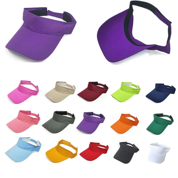 100% Cotton Sun Visor Hat w/Sandwich Bill