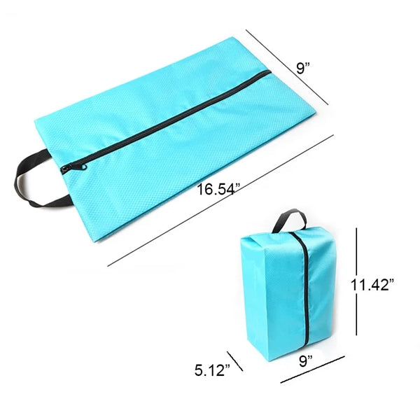 Waterproof Honeycomb Travel Shoe Bag with Handle & Zipper