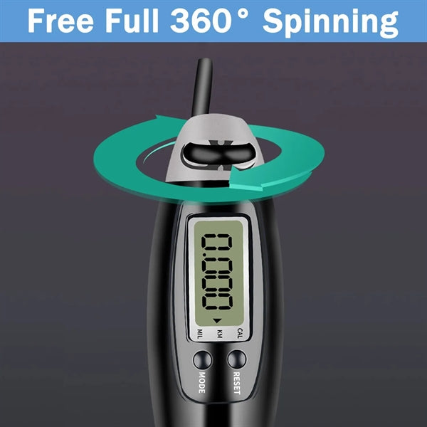 Adjustable Length Tangle-Free Jump Rope with Counter