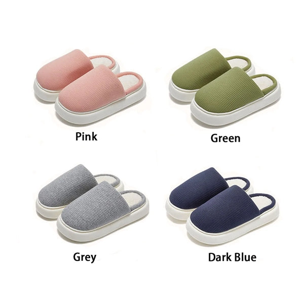 Knitted Fleece Latex Slippers