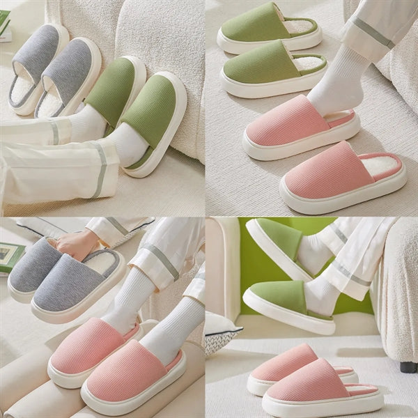 Knitted Fleece Latex Slippers
